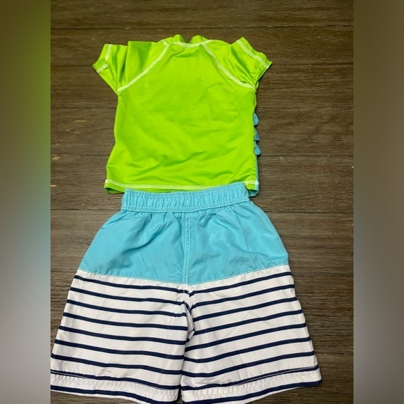 Baby Boy Rash Guard Swimsuit Set – 2Pc 3T  UPF 50+ Dinosaur Bathing Suit boy - Picture 2 of 7